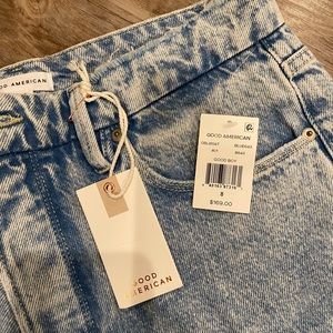 NWT good American “good boy” style size 8